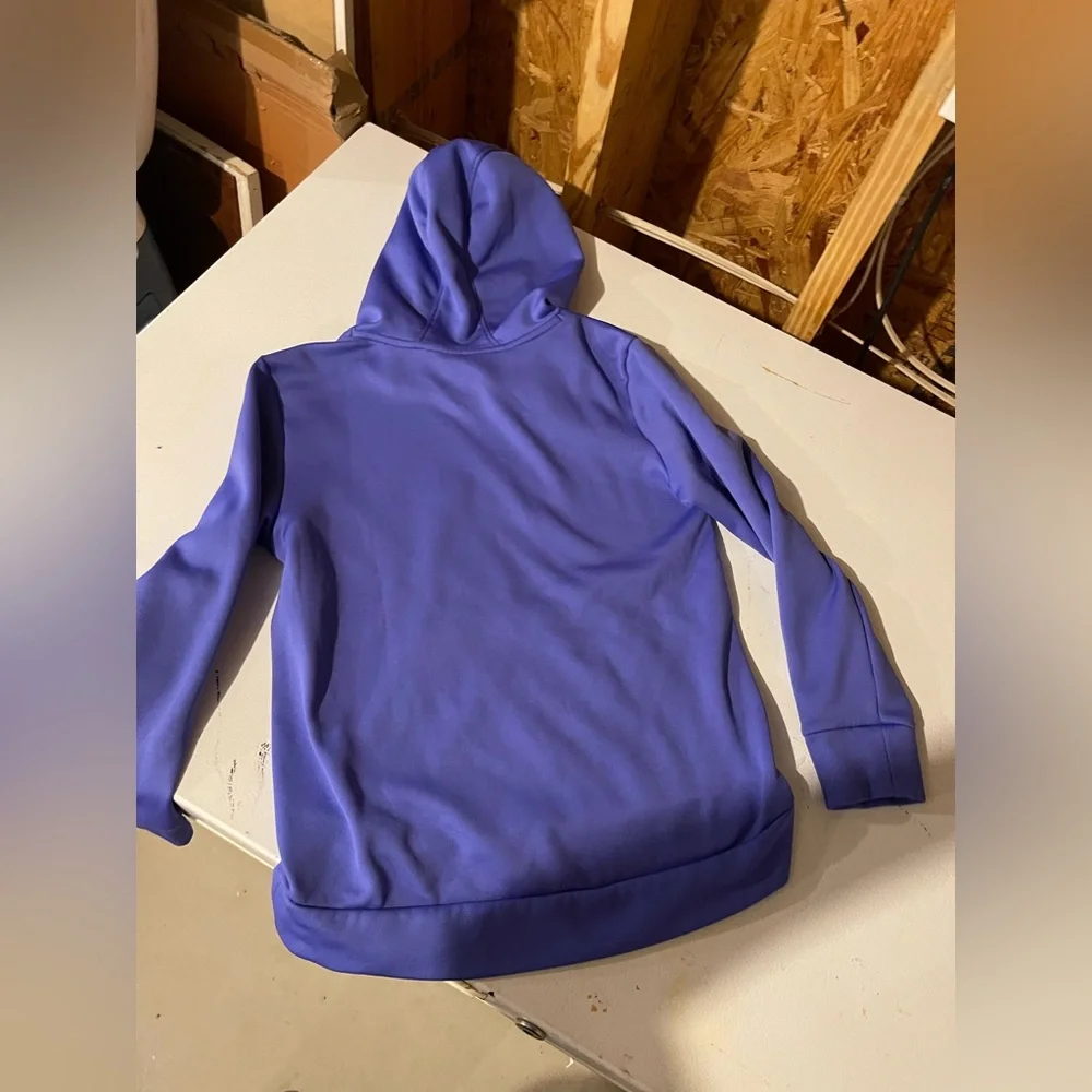 Girls Under Armour Purple/Periwinkle Hoodie with Silver Sparkle Logo